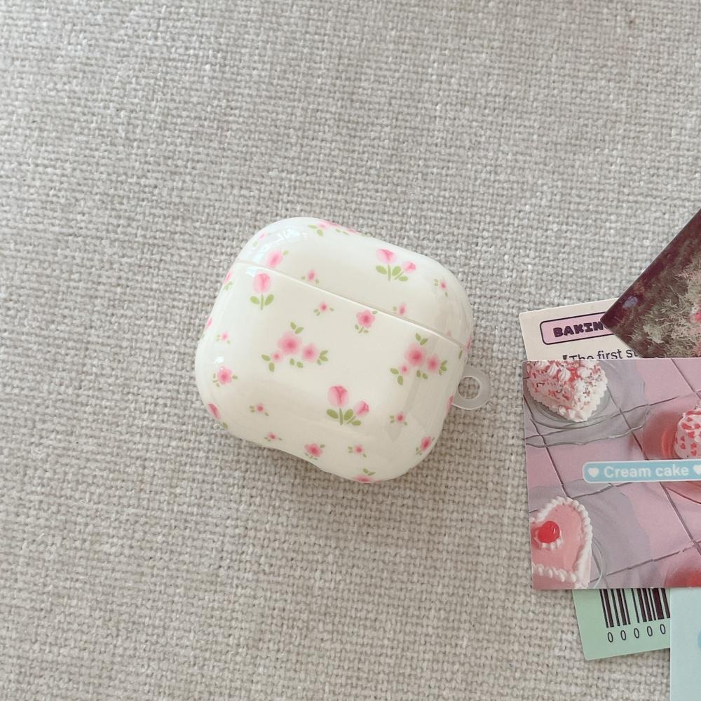 Early Spring Pink Flower Is Suitable for Airpodspro3rd Generation Bluetooth Protective Case 2nd Generation Apple 4th Generation Earphone Case