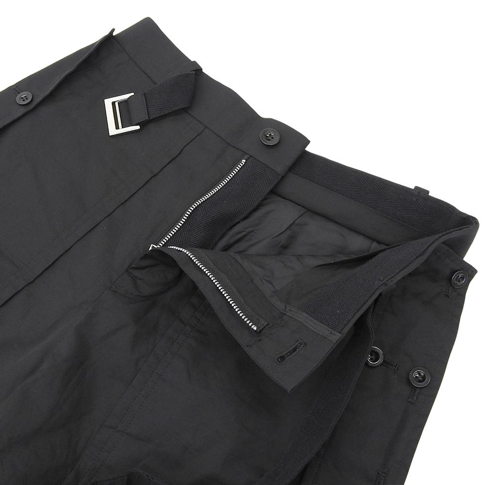 Sacai Unused Thomas Mason Men's Black 100% Cotton Shorts, Size 1, 23-03041M, Stainless Steel Bottoms 1 blackUsed