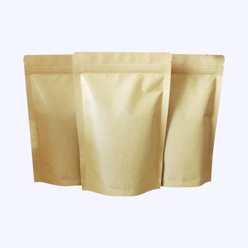 Kraft Paper Tea Packaging Pouch Multi Size Self Sealing Sack Aluminum Plated Self-supporting Bag Zero Food Nut Packaging Sub Packaging Sealed Bag