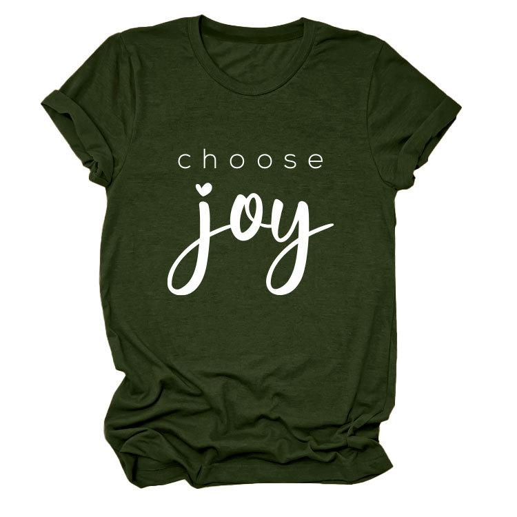 Simple casual temperament versatile women's round neck short-sleeved T-shirt base