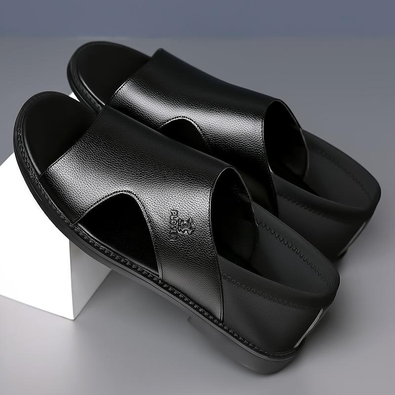 Sommer Neue Schuhe für Männer Fashion Echtes Leder Sandalen Große Größe Kuh Leder Casual Loafers Jugend Outdoor Coole Strand Schuhe