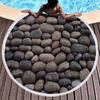 Various Stone Print Round Beach Towel,Microfiber Sand-proof Beach Blankets,Absorbent Quick-dry Pool Towels,Portable Picnic Mats