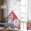 Valentine'S Day Rose Love Gnome Tulle Curtains For Living Room Sheer Curtain For Bedroom Kitchen Blinds Voile Curtains