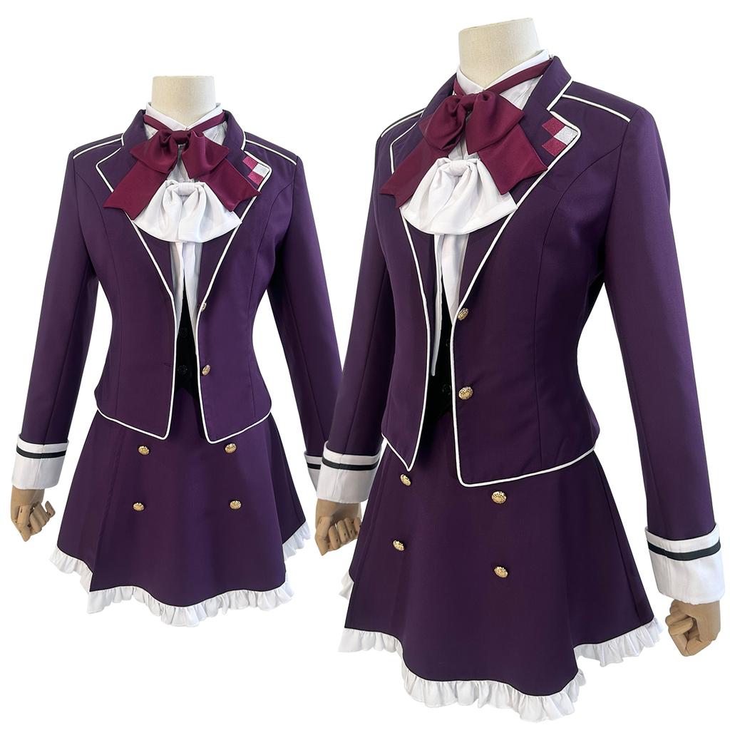 SCIONE Diabolik Lovers Anime Komori Yui Cosplay Costume School Uniform Embroidery Suit Vest Skirt Shirt  Bow Ties Halloween Cosplay Costume