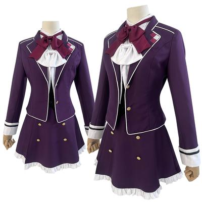 SCIONE Diabolik Lovers Anime Komori Yui Cosplay Kostüm Schuluniform Stickerei Anzug Weste Rock Hemd Fliegen Halloween Cosplay Kostüm