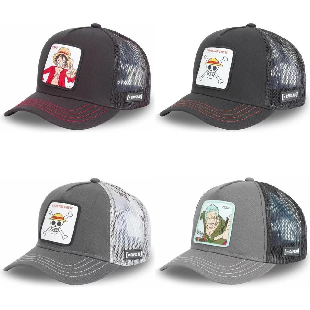 Modische Mesh-Baseballkappe mit One Piece Luffy und Zoro Design für den täglichen Gebrauch