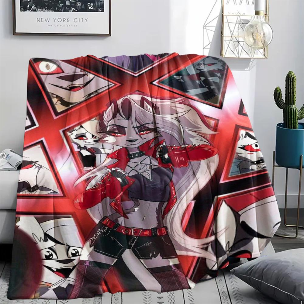 1PC Loona Print Flannel Blanket, High quality Comfortable for All Seasons, Home Decor, Warmth and Comfort, Perfect for Christmas Gifts 72