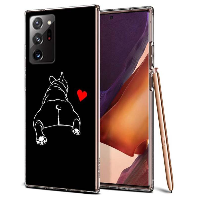

French Bulldog Black White Phone Case For Samsung A70 A50S A40 A30 A20E A16 A26 A36 A56 A17 Galaxy Note 20 10 9 8 A71 A51 A41 A3 Samsung A26 5G