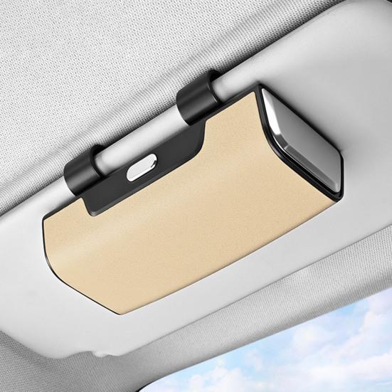 Auto Opbergdoos voor Zonneklep Schokbestendige Beschermende Brillenhoes met Zachte Velours Voering Magnetische Sluiting Grote Capaciteit Organizer voor Kaarten Sleutels