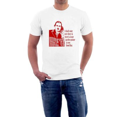 Fawlty Towers T-shirt Basil Fawlty Mr O'Reilly Garden Gnome Tee by Sillytees