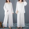 Chinese Retro Zen Tea Suit: Women's National Style Yoga, Tai Chi & Meditation Set