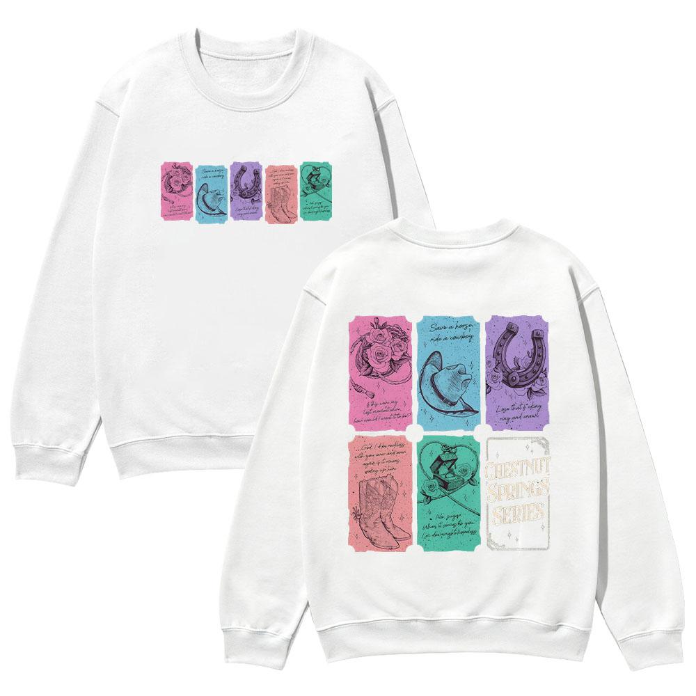 Chestnut Spring Series Sweatshirt Cowboy Romance Reader Club Pullover Bookish Cowgirl Top Book Lover Gift Unisex Oversize Clothe