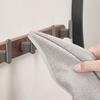 Walnut Wood Wall Hook Black Grey Aluminum Creative 3 4 5 Row Hooks for Bathroom Bedroom Decorative Coat Towel Key Holder Hanging