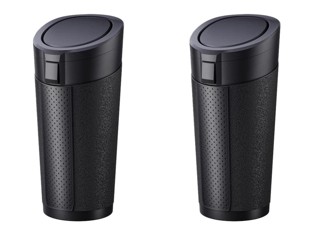 GZZYPZ Set of 2 Mini Car Trash with Cover Leakproof Waterproof Odor Resistant Portable Cup Holder Car Accessories