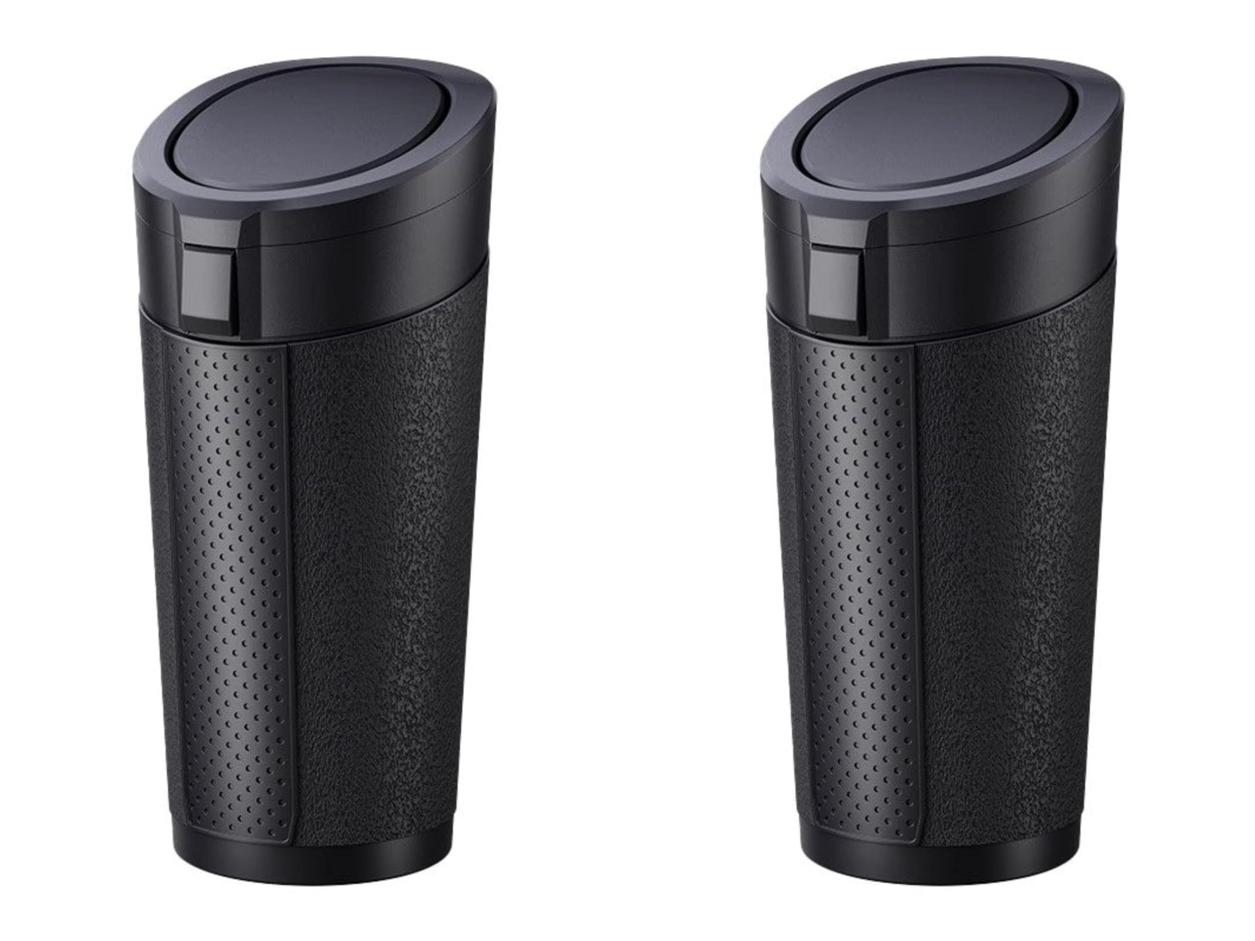 

GZZYPZ Set of 2 Mini Car Trash with Cover Leakproof Waterproof Odor Resistant Portable Cup Holder Car Accessories
