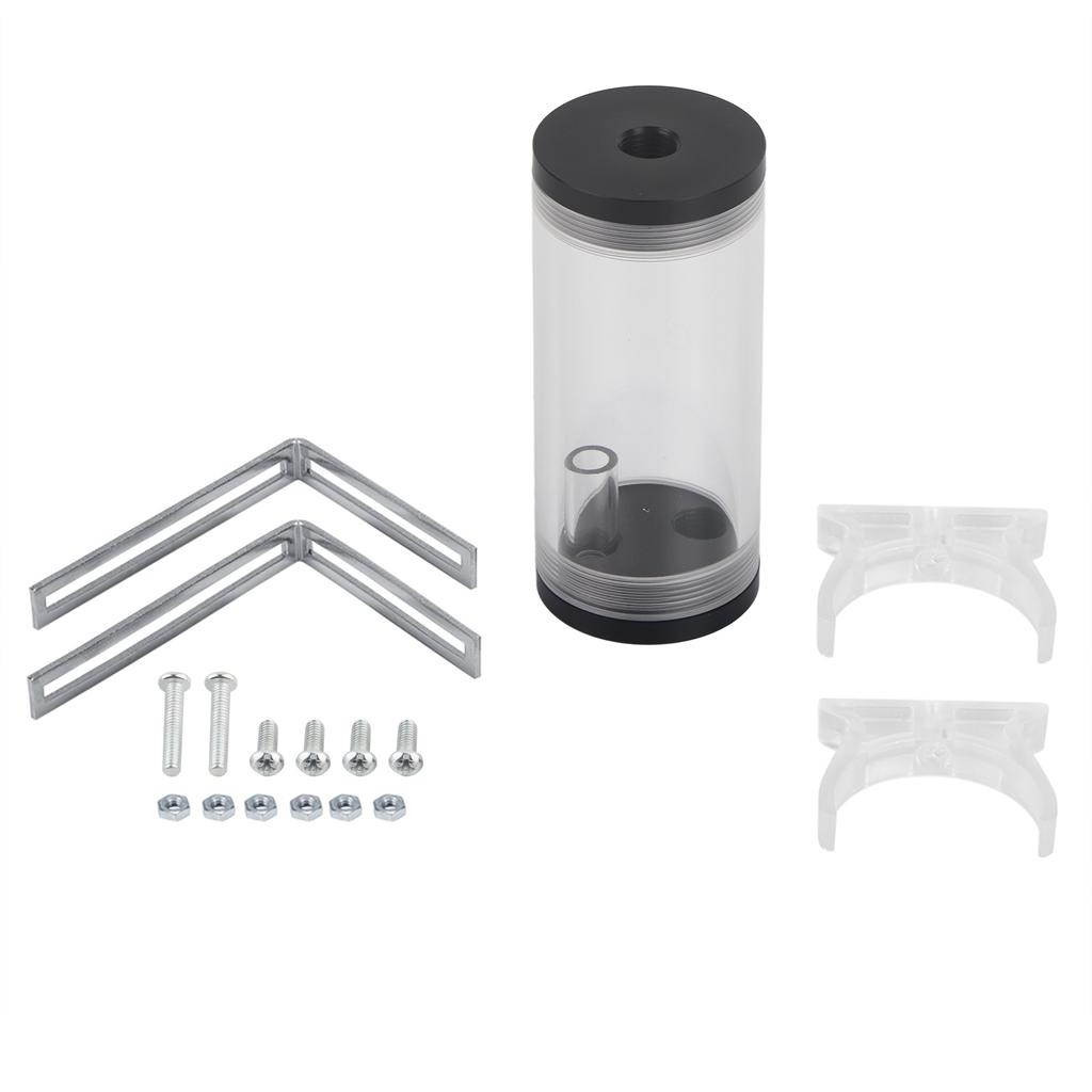 PC Computer Liquid Water Cooling Ra/diator Acrylic Cylinder Water Reservoir  Kit