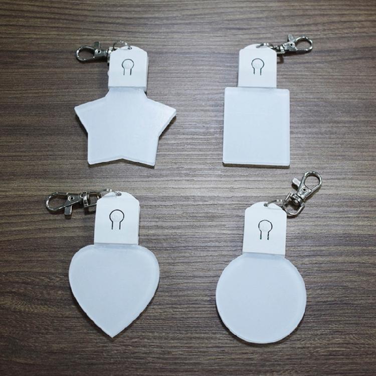 LED Light Sublimation Ornament Blanks Keychains Unique Christmas Decorations