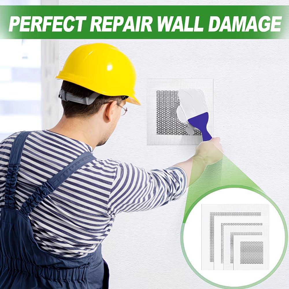 2/4pcs Wall Repair Patch, Wall Hole Repair Patch, Crack Light Hole Repair Patch Metal Repair Wallboard Material Set, Wall Repair
