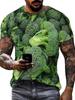 Casual 3D Broccoli Print Short-Sleeve T-Shirt with a Trendy Street Style, Featuring a Unique Vegetable Pattern Digital Print, Making It a Perfect Gift