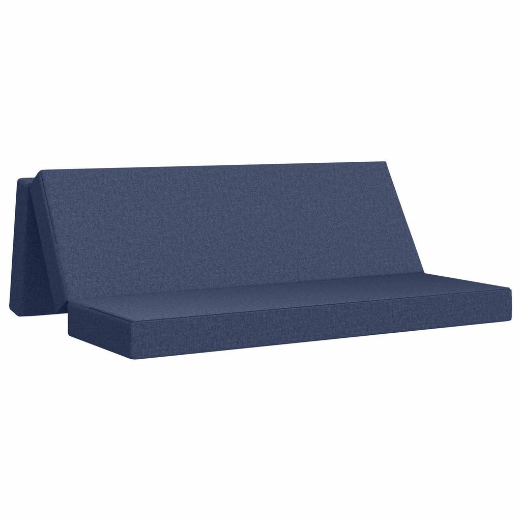 Folding Sofa Bed 180 x 67 x 45 cm Blue