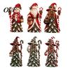 Christmas Witch Collectibles Santa Claus/Snowman/Witch Figurine with Tree Skirt Design, Table Centerpiece Indoor Party Ornaments for Christmas, Resin