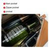 Fashion Women's Leather Makeup Bag Portable Cosmetic Pouch with Zipper Closure