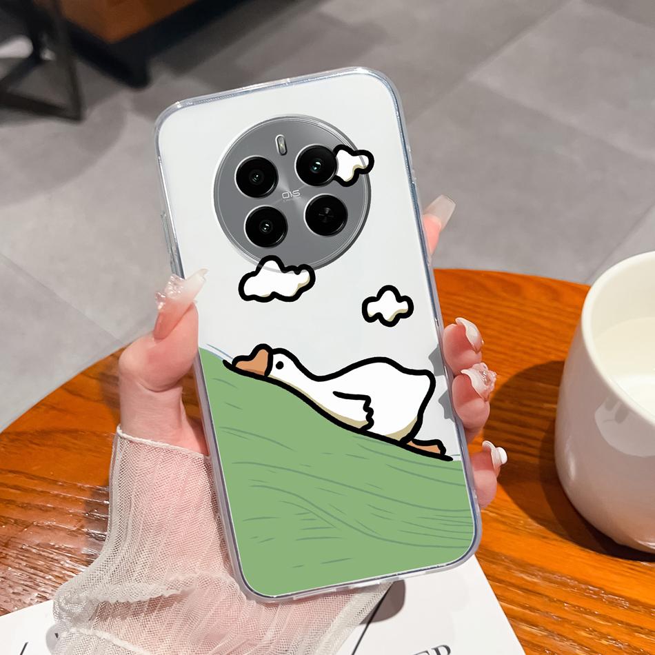 For Oppo Realme 12 Pro Plus Case For Realme12 4G 5G Phone Cover Cute Anime Transparent Soft Slim Protective Bumper Funda Coque