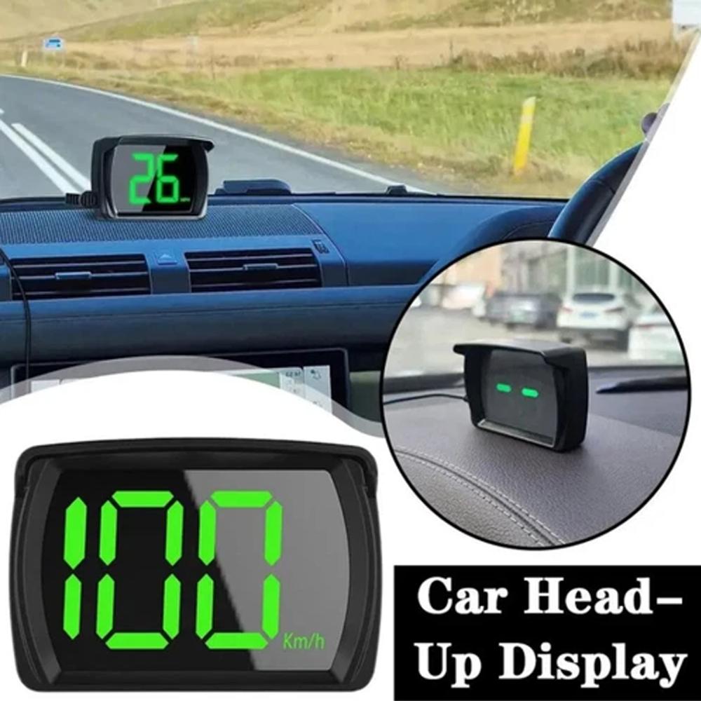 Universal Car HUD Head Up Display - GPS Digital Speedometer with Dual Chips for KMH/MPH, HD LCD Plug & Play