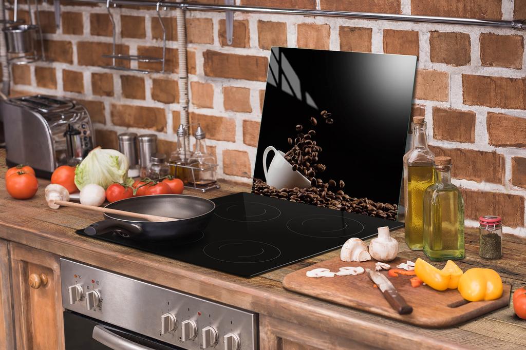 SZKLANA PŁYTA OCHRONNA NA KUCHENKĘ 50x52 KAWA