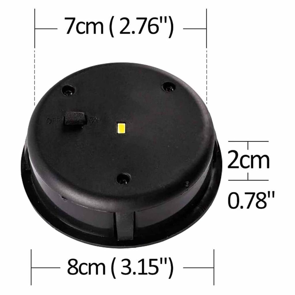 2pcs 7cm Solar LED Decorative Lights Electronic Glowing Accessories for Garden Patio Outdoor