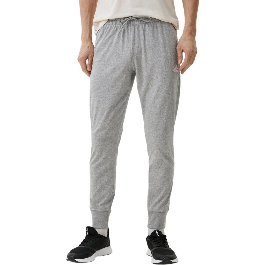 Men's Pants Adidas Knitted Sweatpants Men's Gray Moderate Cuffed Pants