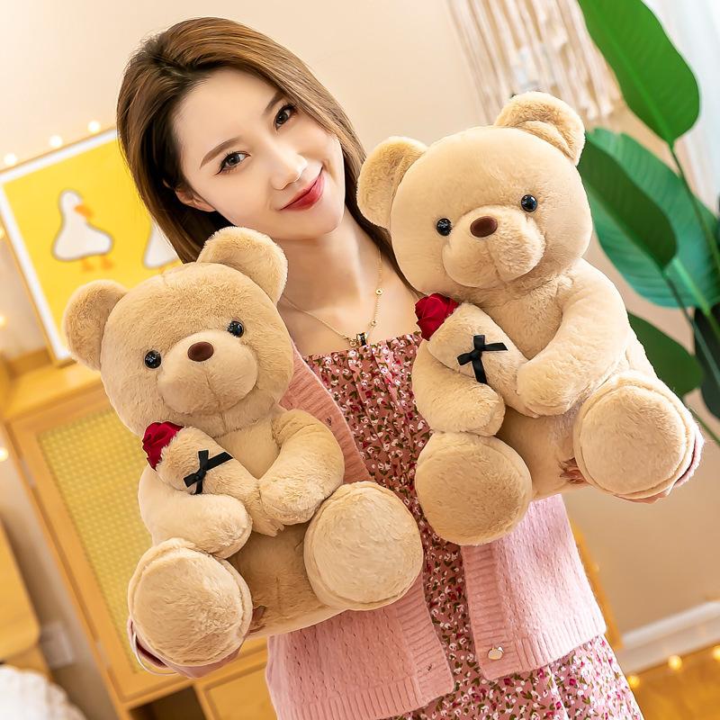 Rose Teddybär Puppe Hochzeit Presse Puppe Geständnis Liebhaber Feiertagsgeschenk Bär Plüschtier
