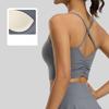 New Summer Beautiful Back Sports Bra Female Shock Proof Push Up One Cup Sling Fitness Yoga Vest for Women