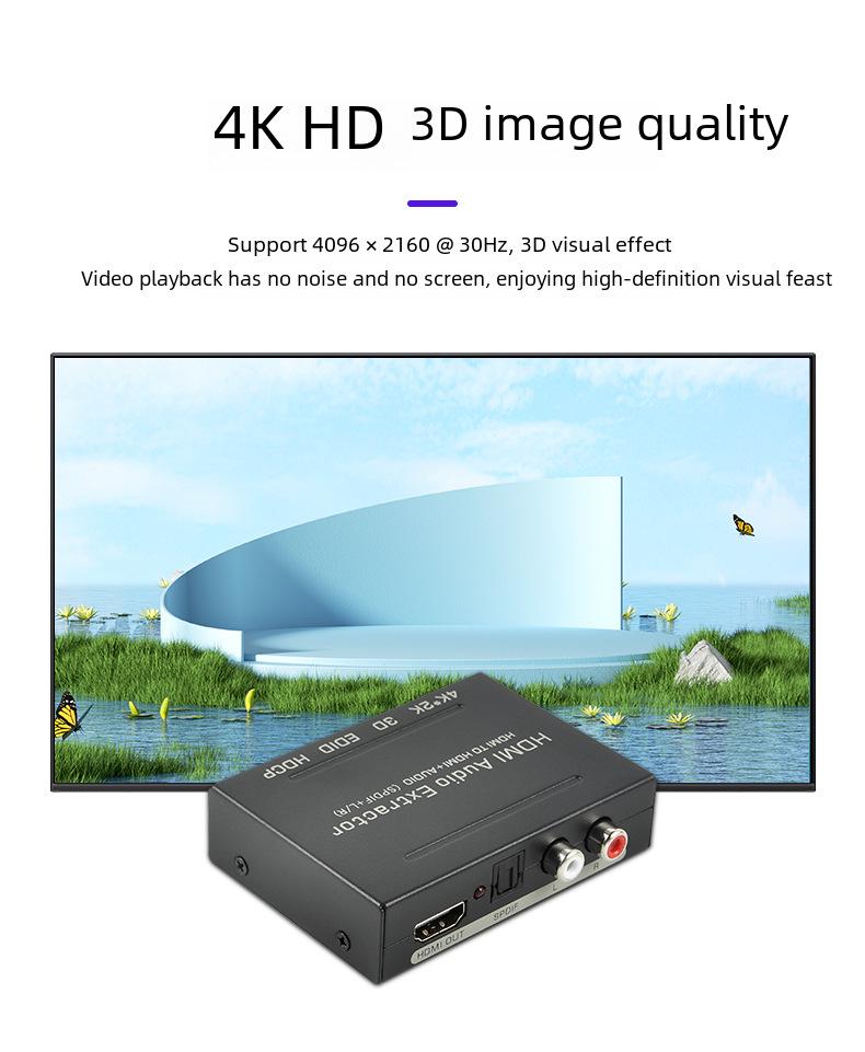 HDMI to HDMI, Audio + SPDIF + R/L Converter with Power Supply
