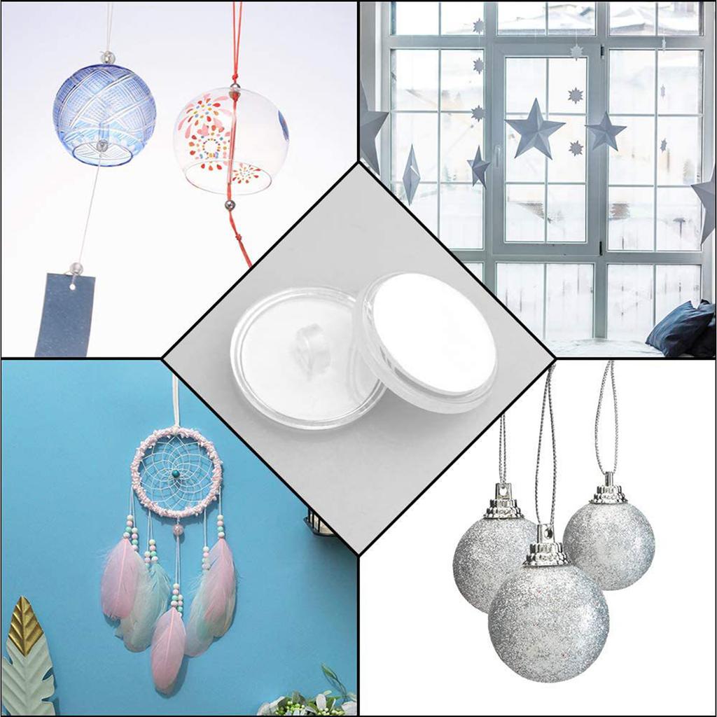 30Pcs Removable Ceiling Hooks for Hanging Festival Decorations Practical Clear Sticky Hooks Damage Frees Wall Hangers