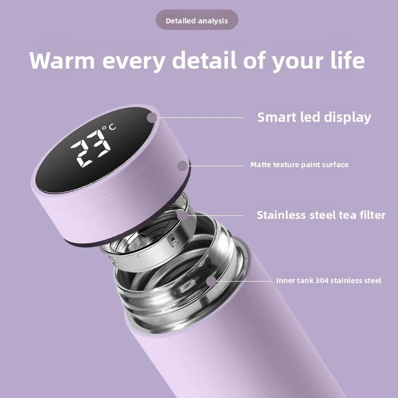Smart Thermos Cup Men's and Women's Large-capacity 304 Stainless Steel Water Cup Tea Cup High Value Portable Kettle Cup