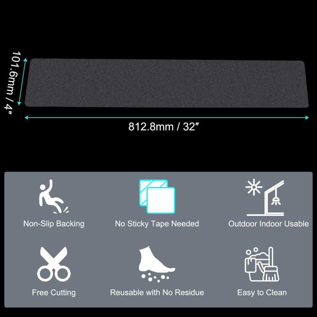 15pcs Non Slip Stair Treads Tape Self-adhesive Stair Treads Carpet Mat Anti-Skid Step Floor Mat for Safe with Roller Transparent
