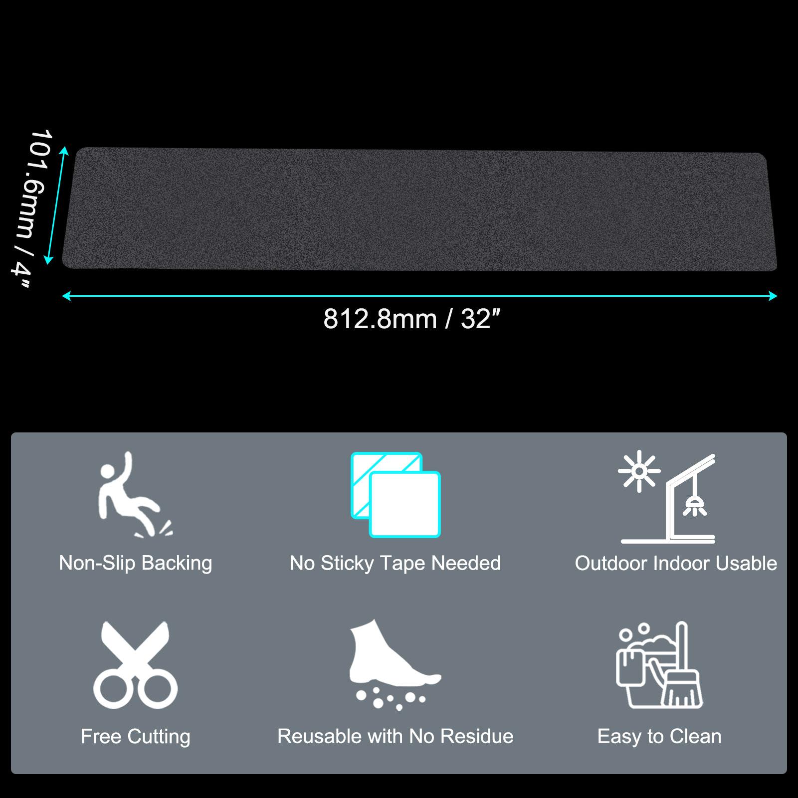 15 шт. Нескользящая лента для ступеней Самоклеящийся коврик для ступеней Противоскользящий коврик для пола для безопасного использования с роликом Прозрачный