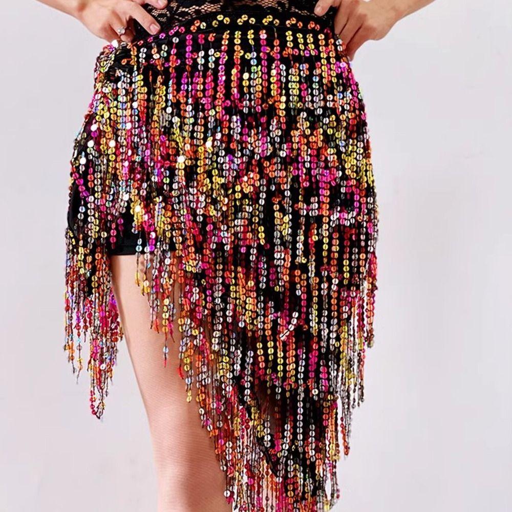 Sequins Sequin Fringed Skirts Bohemian Belly Dance Belt Dancer Dancer Skirt Women