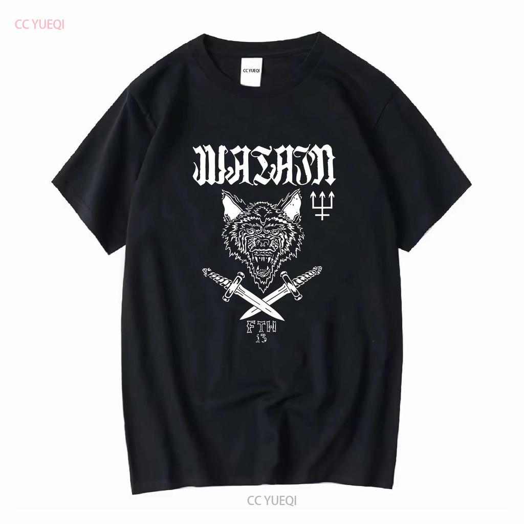 Watain Band Svedese Black Metal FTW 13 Lupo Maglietta S 2XL vintage Lavata Elastica Casual Traspirante abbigliamento firmato Leggermente