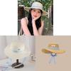 Summer Outdoor Fashion Straw Hat For Women With Large Brim And Sunshade