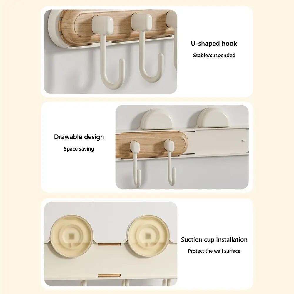 Punch-free Suction Cup Stretch Hook Wall-mounted Expansion Gap Hook Sticky Hook  Coat Hanger