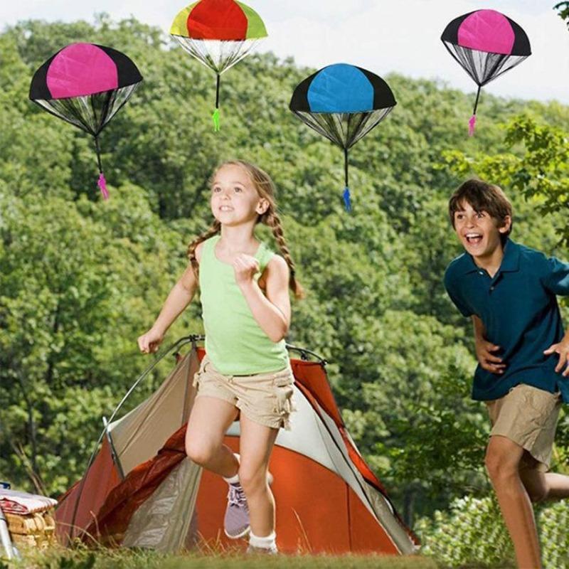 Children's Outdoor Toys Hand Throwing Mini Soldiers Multicolor Parachute Games Children's Toys Education Flying Parachute Sports