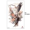 Hand Painted Original Color Flower Fox Phoenix Women'S Simulated Tattoo Water Transfer Tattoo Sticker