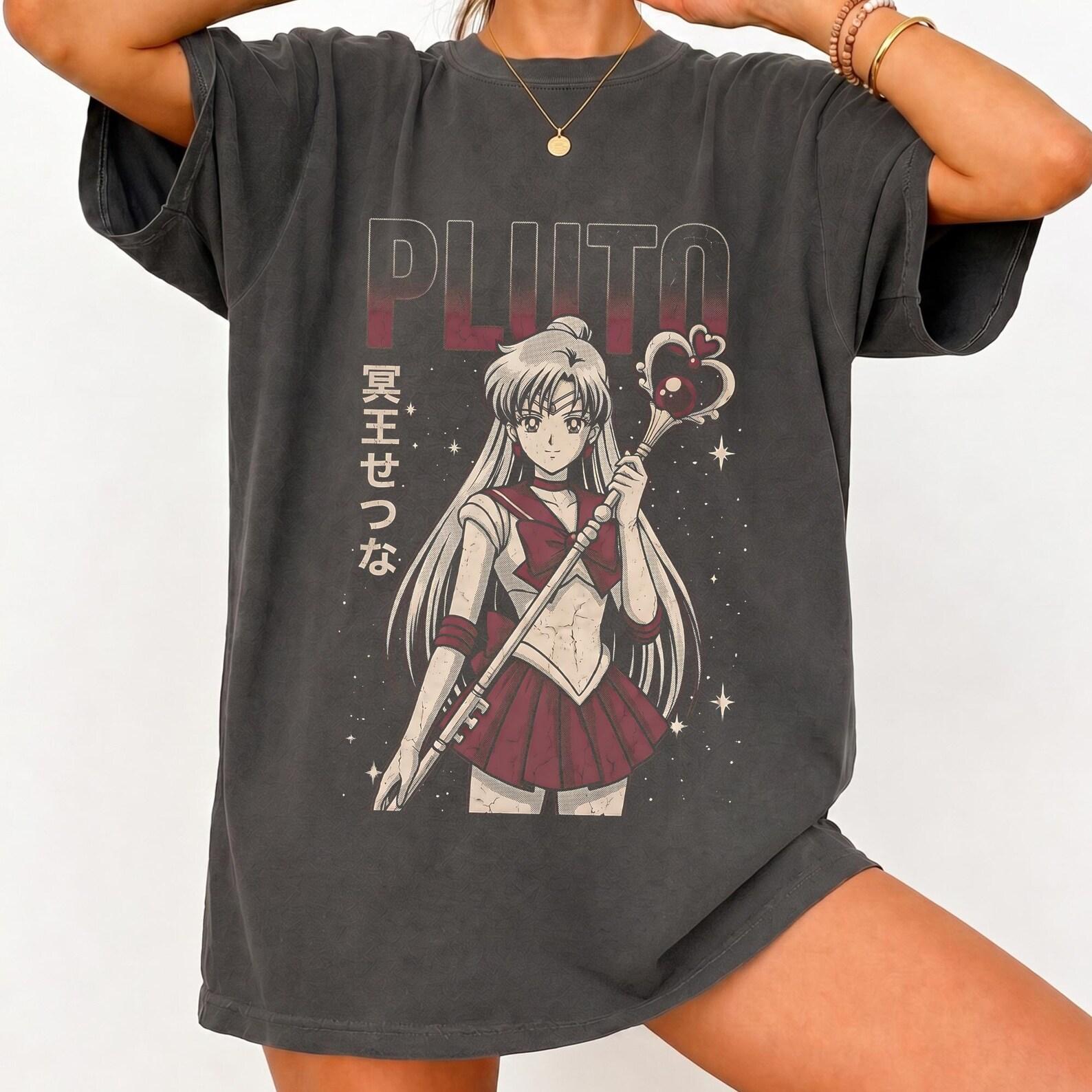 Sailor Moon Setsuna Meioh Vintage T Shirt, Sailor Pluto Shirt, Retro 90s Anime Tee M