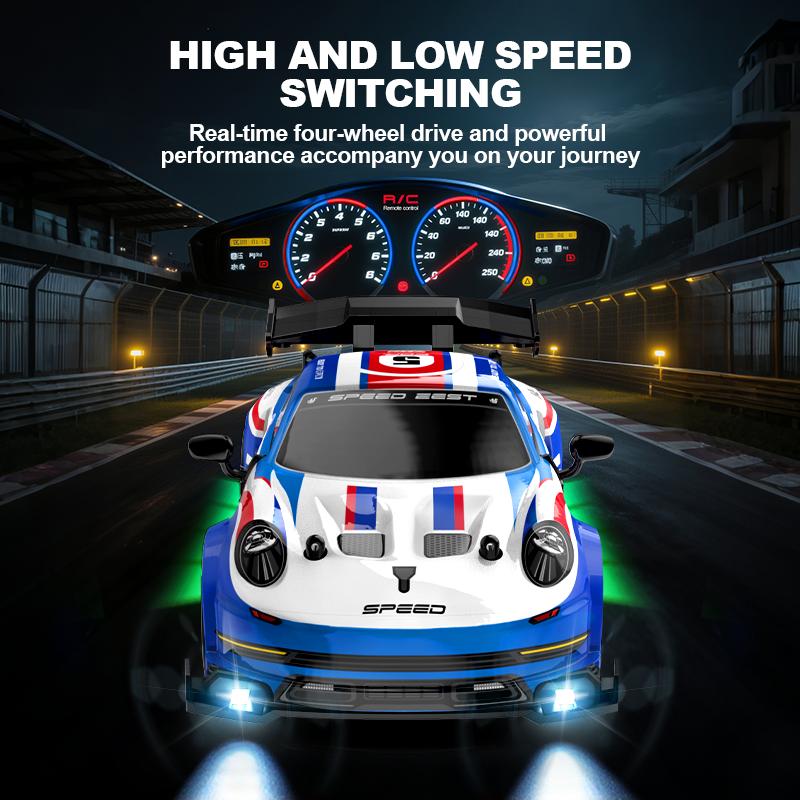 4Wd Rc Drift Car 2.4G Remote Control High Speed Racing Vehicle Led Light 4X4 Sport Auto Model Toys For Children Boys Gift