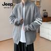 JEEP SPIRIT Men's Stand Collar Cardigan Sweater