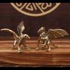 Bronze Qinglong Warcraft Fire Flying Dragon Ornament Craft Copper Desktop Home Decoration