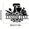 Exquisite Custom Baking Metal Wall Art, Personalized Baker Name Sign, Ideal Baker Gift & Stunning Kitchen Decor
