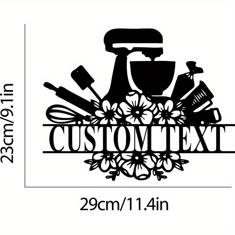 Exquisite Custom Baking Metal Wall Art, Personalized Baker Name Sign, Ideal Baker Gift & Stunning Kitchen Decor